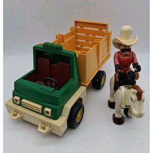 Fisher Price 1979 Husky Helper Rodeo Rig Truck & Horse Vintage #330